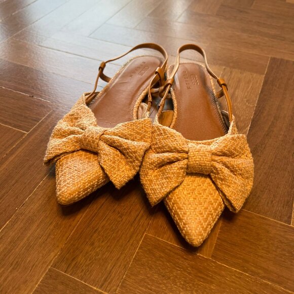 ASOS DESIGN Lido bow ballet flats in natural - Picture 2 of 4